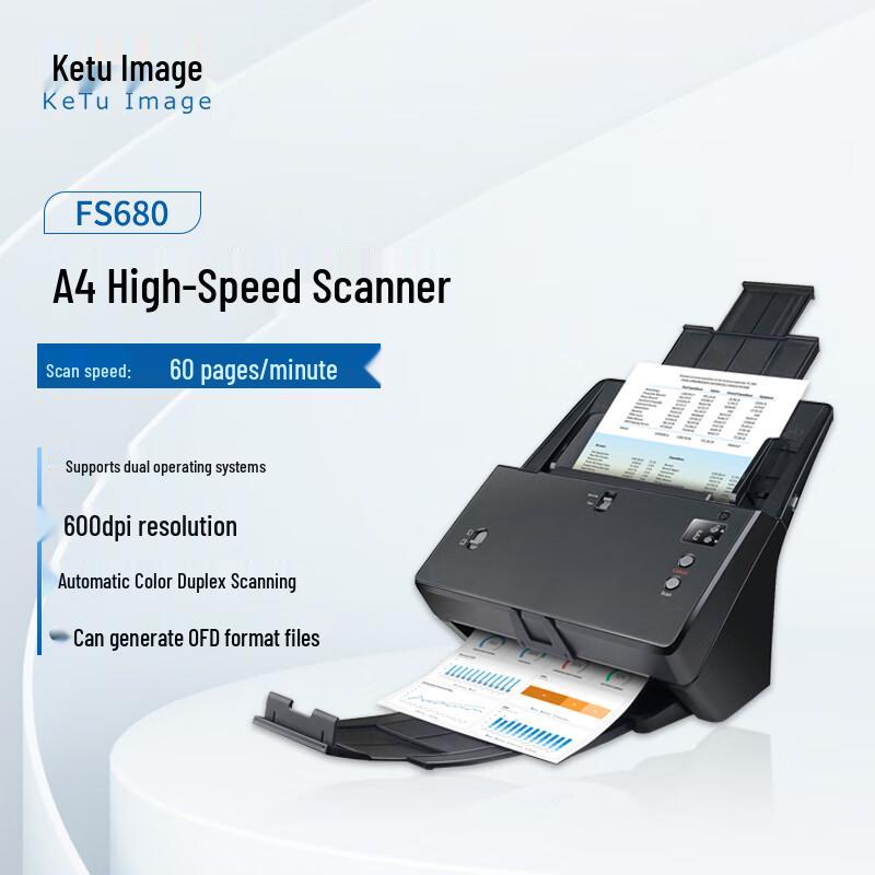 KeTu FS680 A4 Color Duplex Document Scanner CN plug (adapter included)
KeTu FS680 A4 Color Duplex Document Scanner CN plug (adapter included)