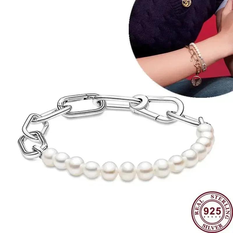 Новый популярный браслет S925 Silver ME Series, двухцветный браслет Love Chain Link, женский браслет с жемчугом и логотипом, подходит для очаровательных ювелирных изделий 19CM
Новый популярный браслет S925 Silver ME Series, двухцветный браслет Love Chain Link, женский браслет с жемчугом и логотипом, подходит для очаровательных ювелирных изделий 19CM