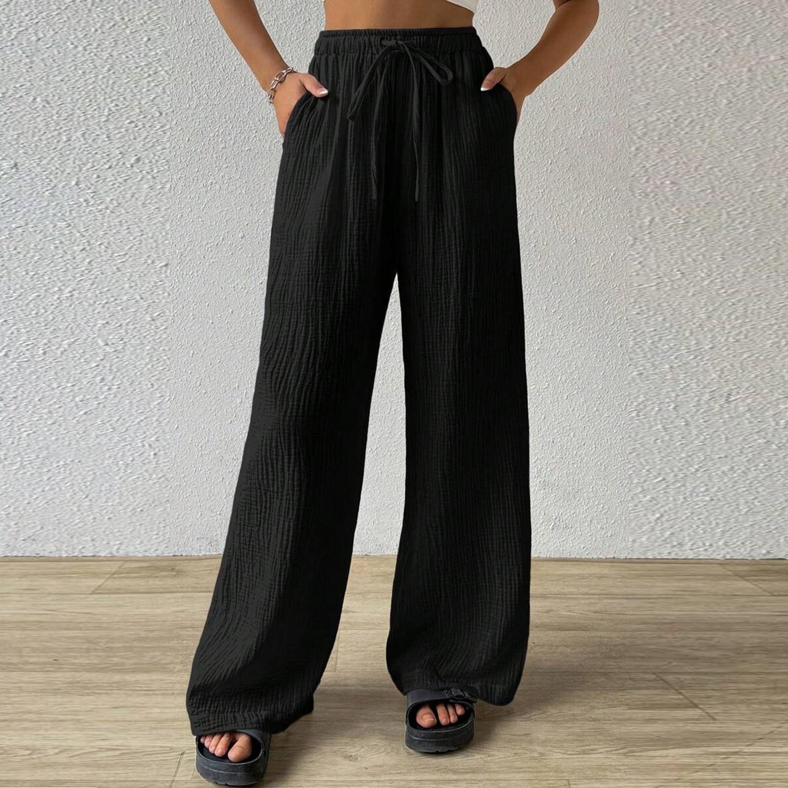 Cotton And Linen Wrinkled Fashionable Women s Clothing Versatile Loose Home Leisure Color Wide Leg Women L чёрный
Cotton And Linen Wrinkled Fashionable Women s Clothing Versatile Loose Home Leisure Color Wide Leg Women L чёрный