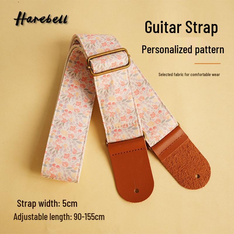Forest Floral Guitar Strap with Vintage Metal Buckle, Red Floral Design, Model PO-054 in Stock. Red floral pattern
Forest Floral Guitar Strap with Vintage Metal Buckle, Red Floral Design, Model PO-054 in Stock. Red floral pattern