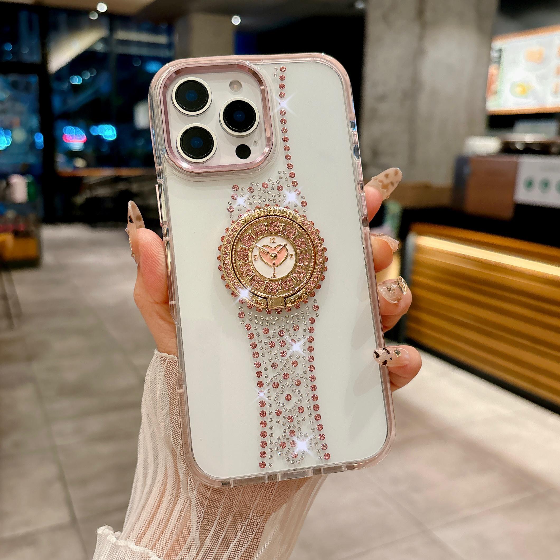 For iPhone 16 Pro Max Case with Kickstand Watch Shape Rhinestone Decor TPU+PC Phone Back Cover White
For iPhone 16 Pro Max Case with Kickstand Watch Shape Rhinestone Decor TPU+PC Phone Back Cover White