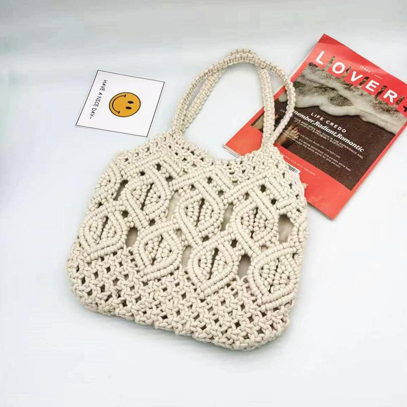 Rope Crochet Women Shoulder Bag Bohemian Hollow Woven Bags for Women Handmade Knitting Handbags Travel Beach Bag Shopper Hobos
Rope Crochet Women Shoulder Bag Bohemian Hollow Woven Bags for Women Handmade Knitting Handbags Travel Beach Bag Shopper Hobos