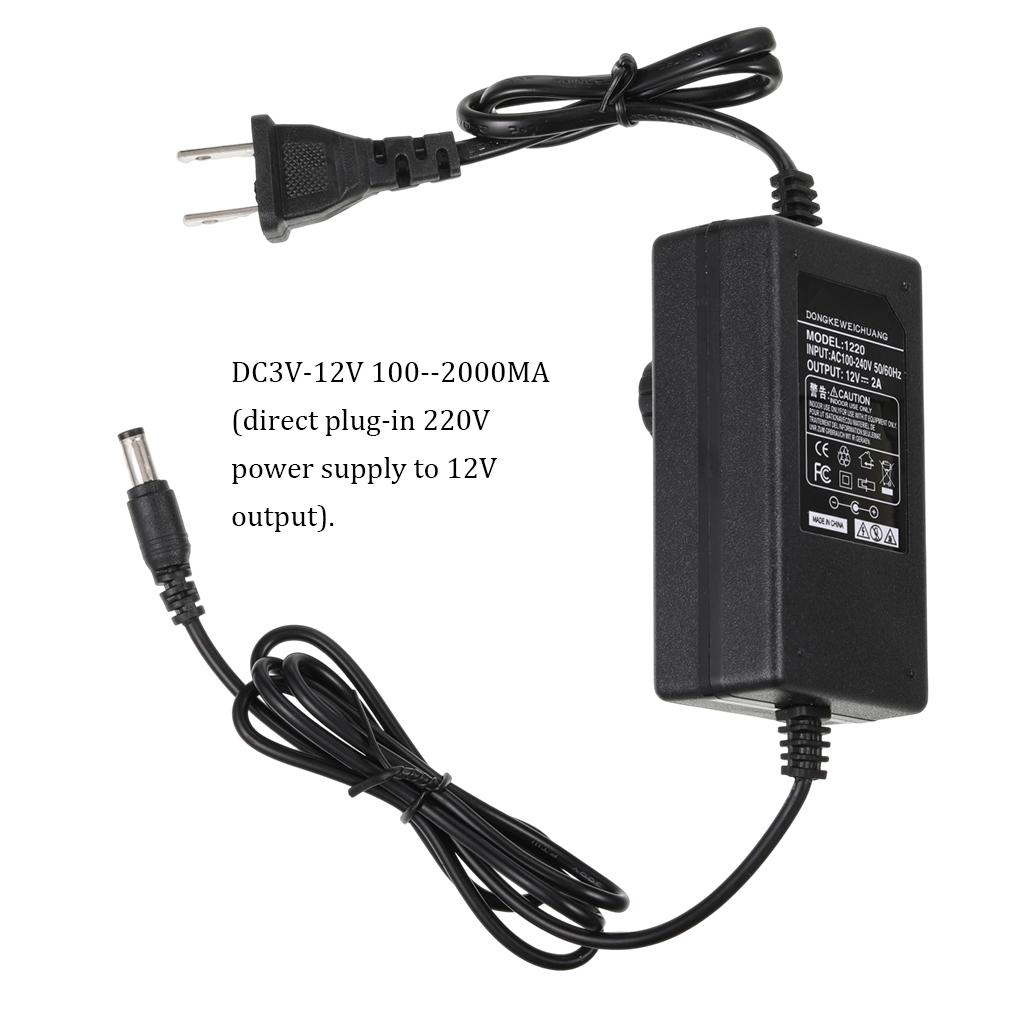 3-12V Dual Line Power Supply US-Plug Power Adapter Speed Controller CN
3-12V Dual Line Power Supply US-Plug Power Adapter Speed Controller CN