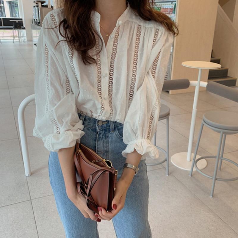 Шикарная ажурная шифоновая рубашка, женская белая блузка на пуговицах, женские свободные топы, 2022, корейская модная одежда с пышными рукавами, 15400 S белый
Шикарная ажурная шифоновая рубашка, женская белая блузка на пуговицах, женские свободные топы, 2022, корейская модная одежда с пышными рукавами, 15400 S белый