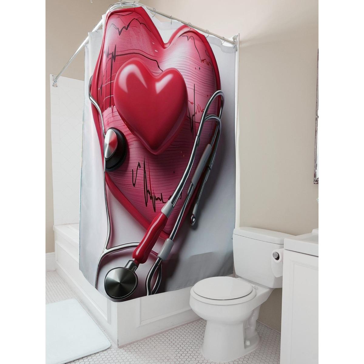 Heartbeat And Stethoscope Waterproof Shower Curtain W60H190(CM)-1 Pcs
Heartbeat And Stethoscope Waterproof Shower Curtain W60H190(CM)-1 Pcs