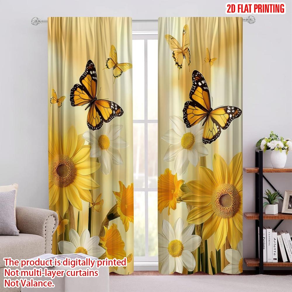 2D flat printing 2pcs Yellow Flower Butterfly Print Curtains Polyester For Living Room Kitchen And Dining Area Decor Privacy 52.50 × 116.00 cm 2 pcs
2D flat printing 2pcs Yellow Flower Butterfly Print Curtains Polyester For Living Room Kitchen And Dining Area Decor Privacy 52.50 × 116.00 cm 2 pcs