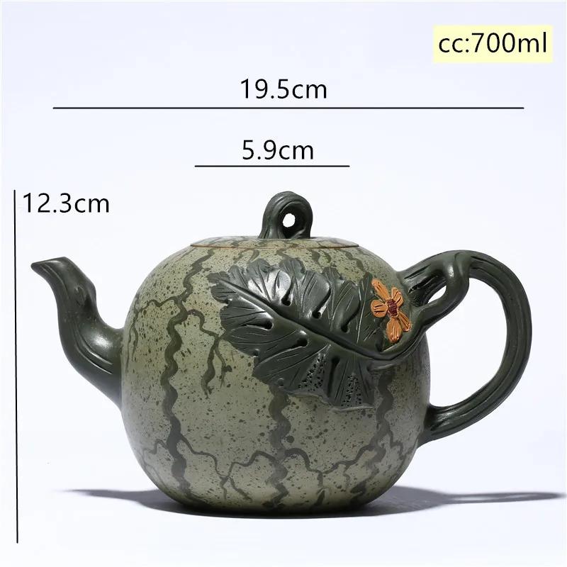 Китайский чайник для заваривания чая Yixing Boutique, имитация арбуза, фиолетовая глина, чайник для чайной церемонии, ручная работа, индивидуальный заказ, 700 мл
Китайский чайник для заваривания чая Yixing Boutique, имитация арбуза, фиолетовая глина, чайник для чайной церемонии, ручная работа, индивидуальный заказ, 700 мл