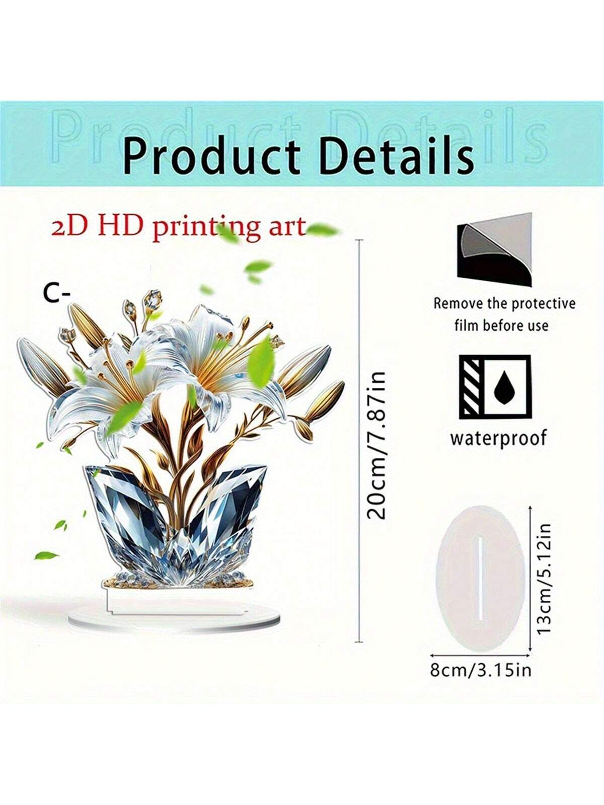 1 шт. Настольная хрустальная цветочная композиция - Современное украшение для стола, Подходит для декора гостиной и офиса
1 шт. Настольная хрустальная цветочная композиция - Современное украшение для стола, Подходит для декора гостиной и офиса