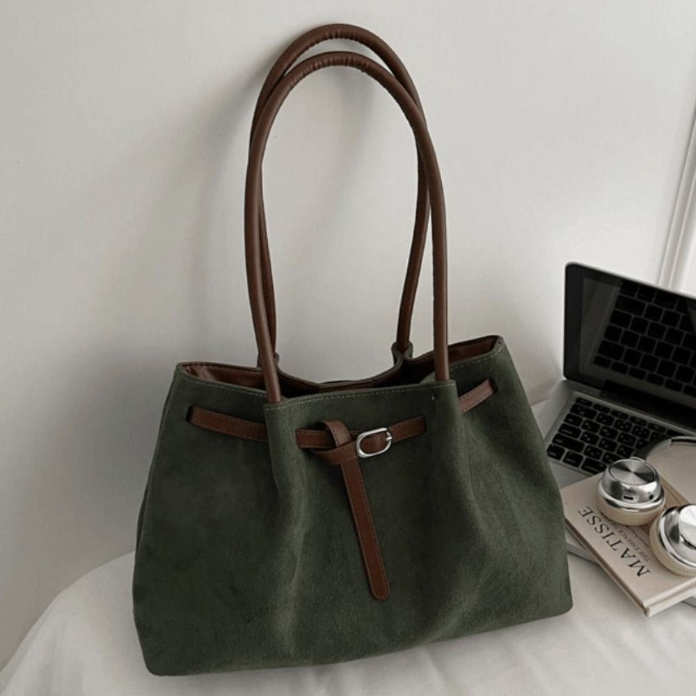 Elegant Suede Shoulder Bag Retro Large Capacity Handbag Solid Color Available in 4 Colors Commuting Tote Bag School/Travel/Work зелёный
Elegant Suede Shoulder Bag Retro Large Capacity Handbag Solid Color Available in 4 Colors Commuting Tote Bag School/Travel/Work зелёный