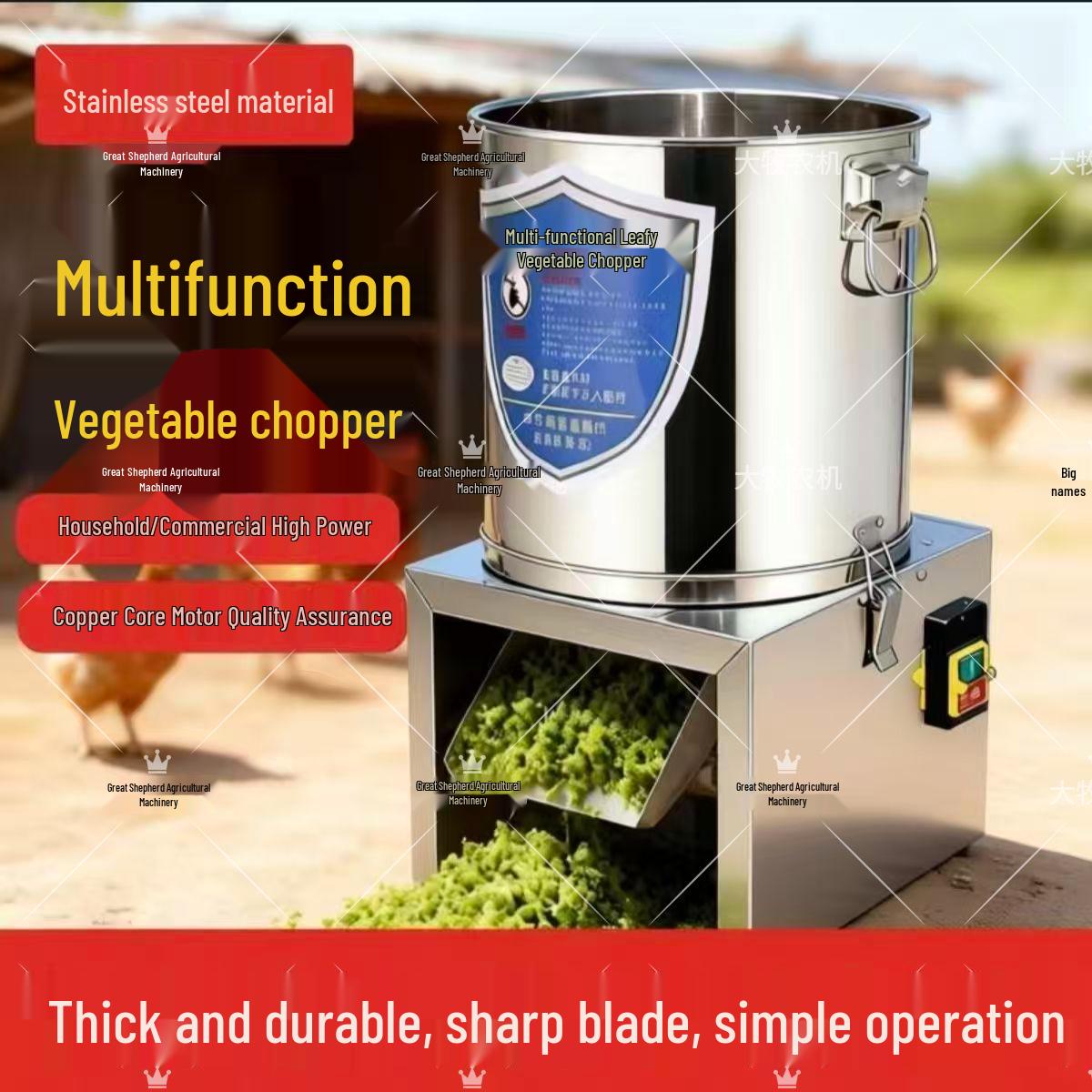 Stainless Steel Vegetable & Fruit Crusher/Cutter for Home & Farm Use
Stainless Steel Vegetable & Fruit Crusher/Cutter for Home & Farm Use
