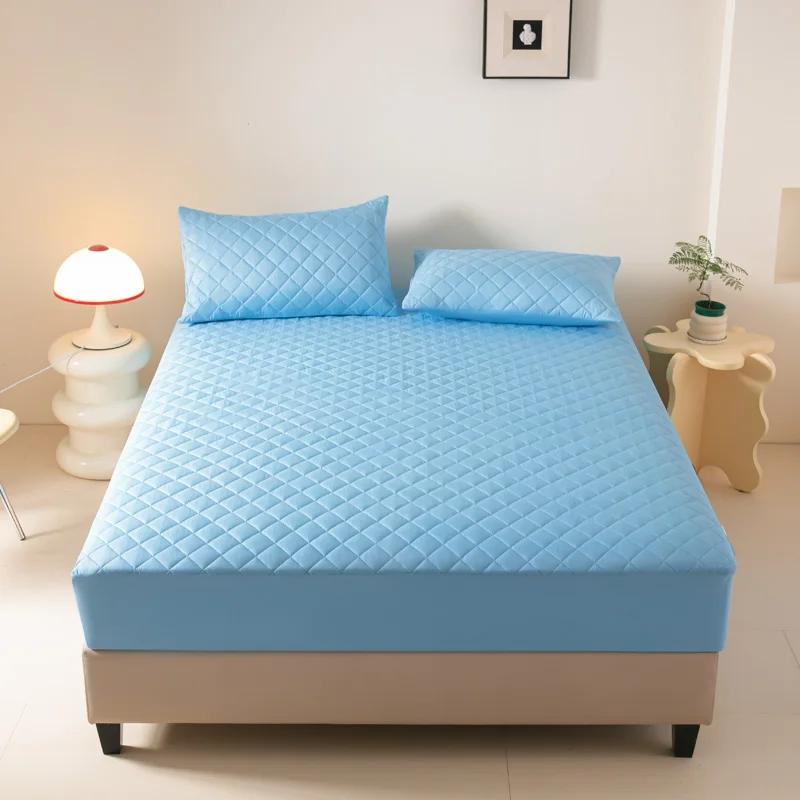 Waterproof Fitted Bed Sheet featuring 360 Elastic Band Quilted Mattress Protector Cover designed for Single Double King Queen Size Bedsheet 90x200x30cm
Waterproof Fitted Bed Sheet featuring 360 Elastic Band Quilted Mattress Protector Cover designed for Single Double King Queen Size Bedsheet 90x200x30cm