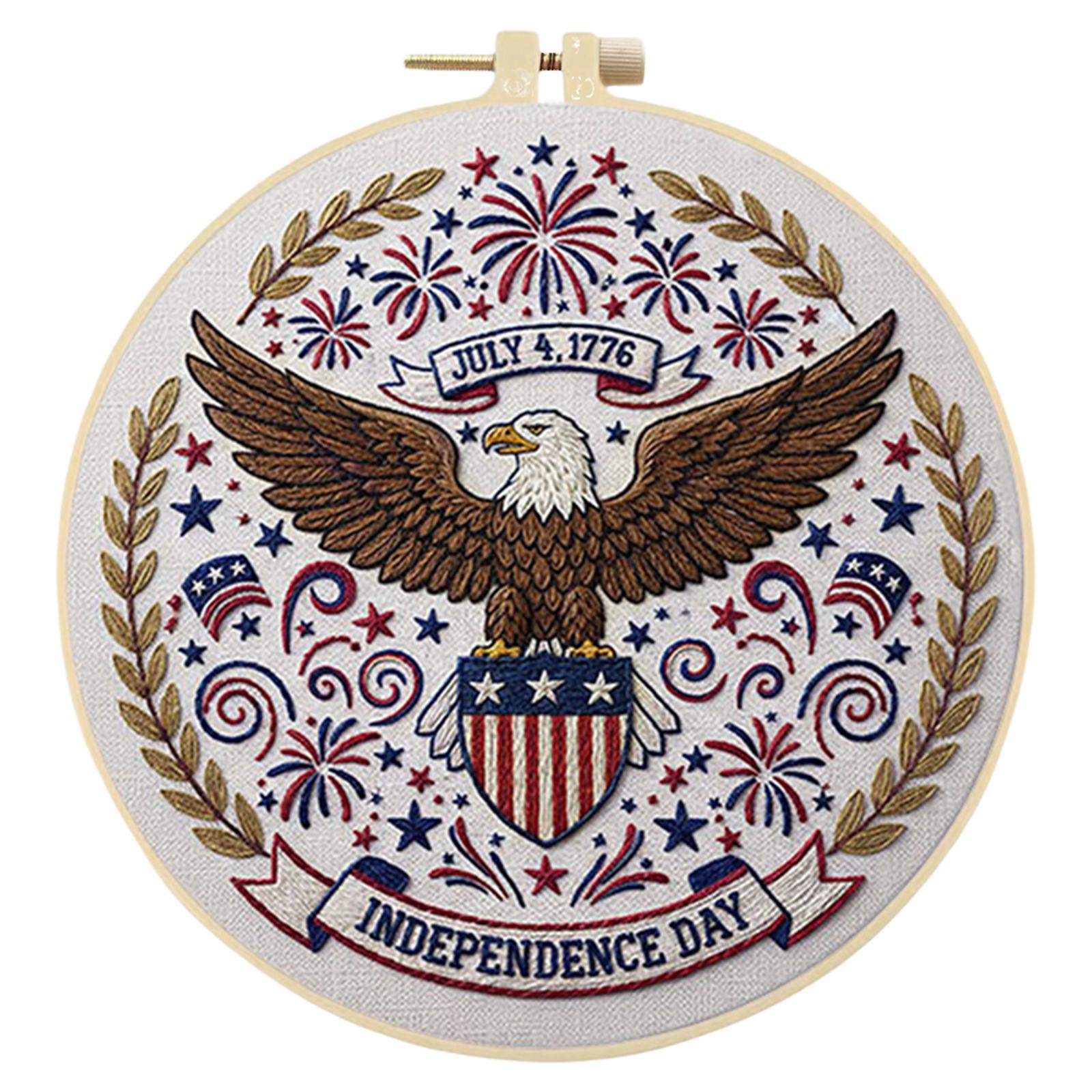 29x29cm DIY Cotton Embroidery Kit Handmade Pre-Printed Pattern Needlework Independence Day Hand Stitch Kit for Craft Lover Gift
29x29cm DIY Cotton Embroidery Kit Handmade Pre-Printed Pattern Needlework Independence Day Hand Stitch Kit for Craft Lover Gift