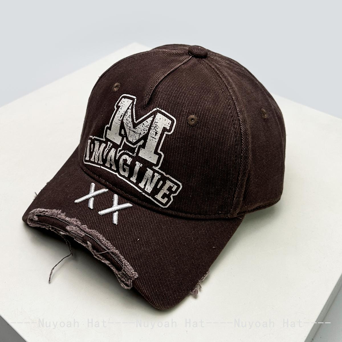 And Women Vintage Broken Style With Printed Pattern M Letter Prints Baseball Caps Sun Protection Broken Eave All-Match Street Style Peaked Hats 52-60cm
And Women Vintage Broken Style With Printed Pattern M Letter Prints Baseball Caps Sun Protection Broken Eave All-Match Street Style Peaked Hats 52-60cm