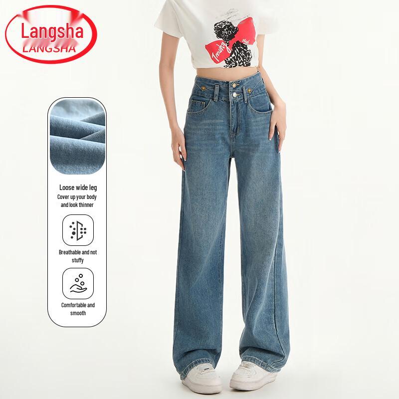 Langsha Women s High-Waist Draped Wide-Leg Jeans 2XL
Langsha Women s High-Waist Draped Wide-Leg Jeans 2XL