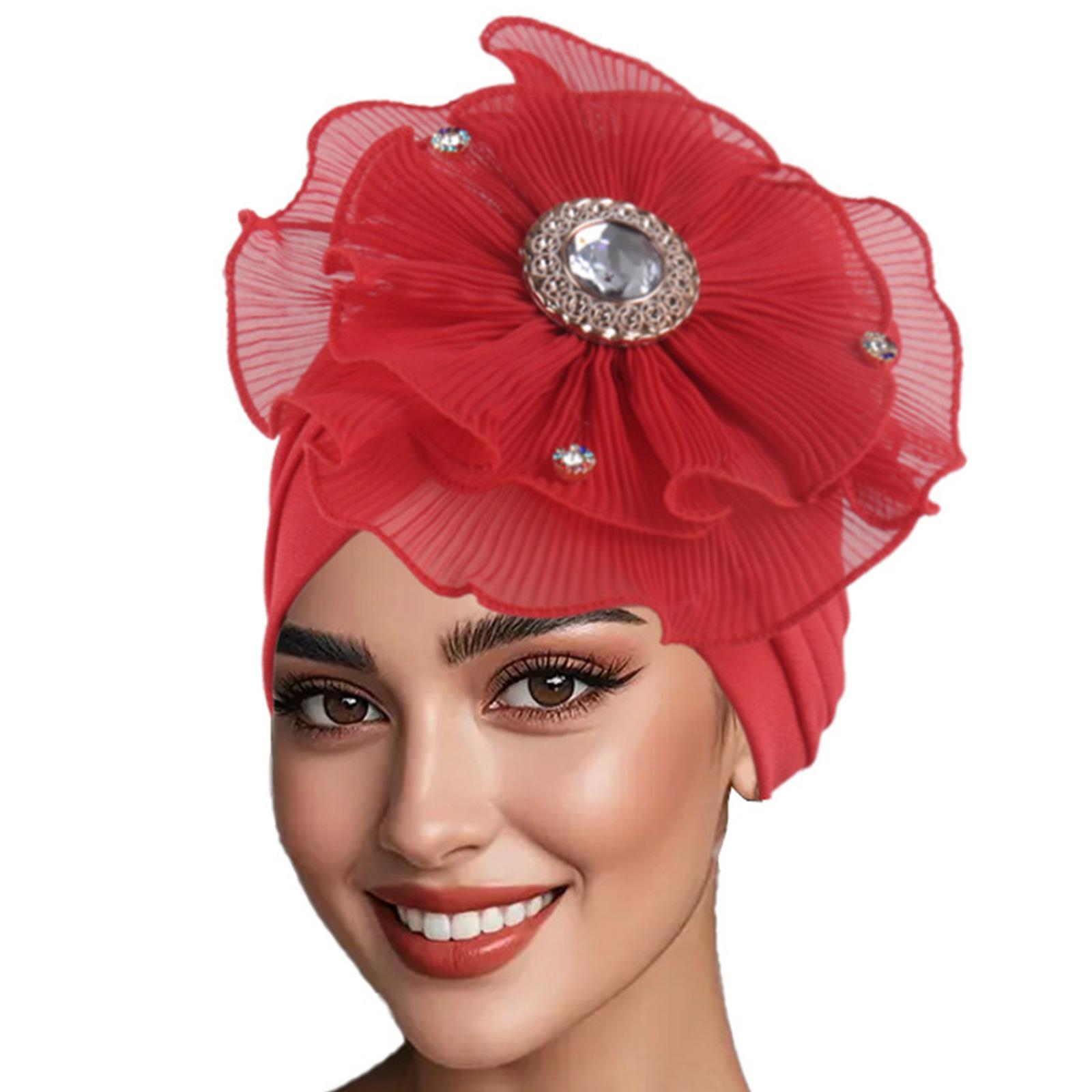 Large Flower Embellished Turban Hat Stylish Ruffle Decorated Head Wrap for Everyday Outfits красный
Large Flower Embellished Turban Hat Stylish Ruffle Decorated Head Wrap for Everyday Outfits красный