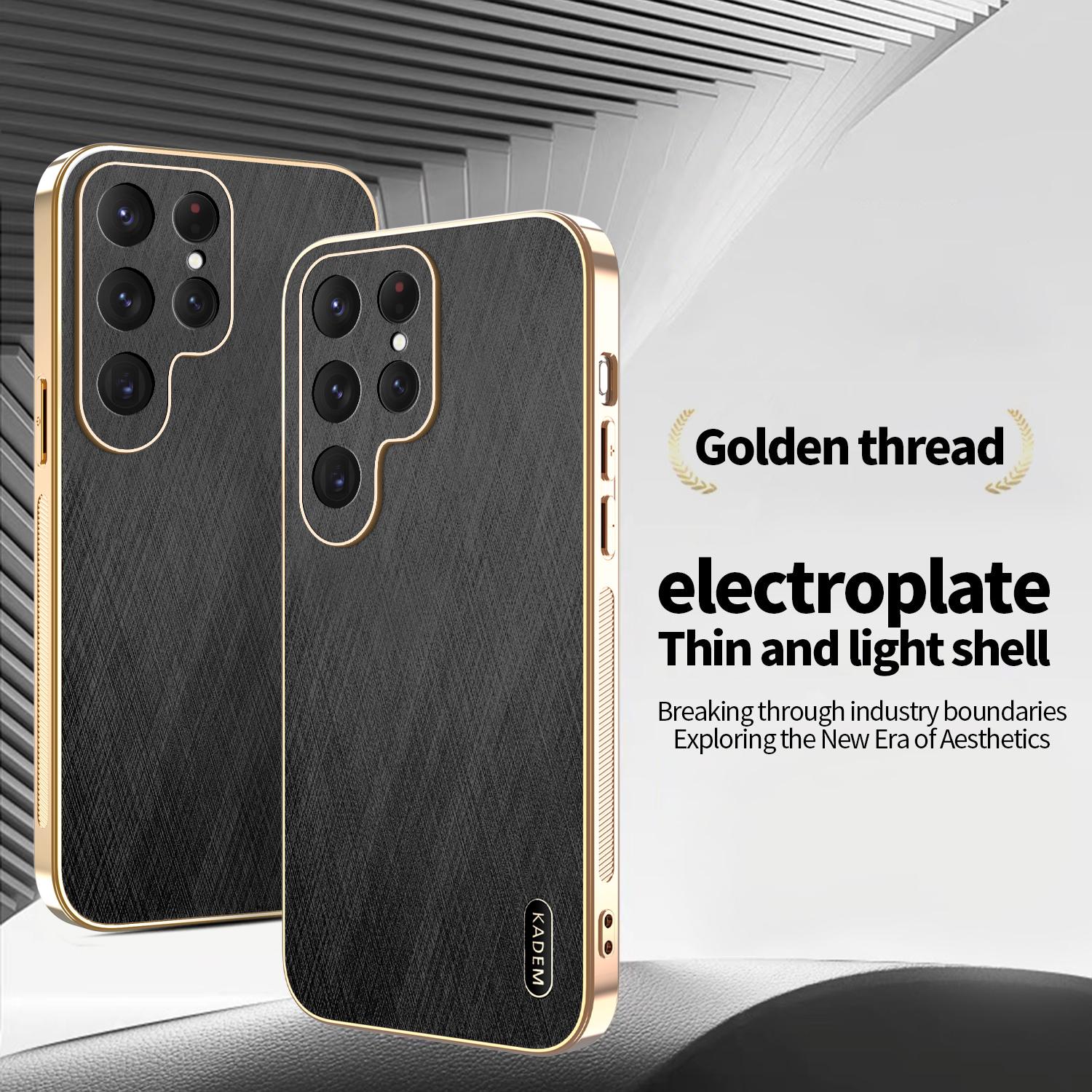 KADEM For Samsung Galaxy S24 Ultra Case Electroplating Silk Texture PU+TPU Phone Back Cover Green
KADEM For Samsung Galaxy S24 Ultra Case Electroplating Silk Texture PU+TPU Phone Back Cover Green