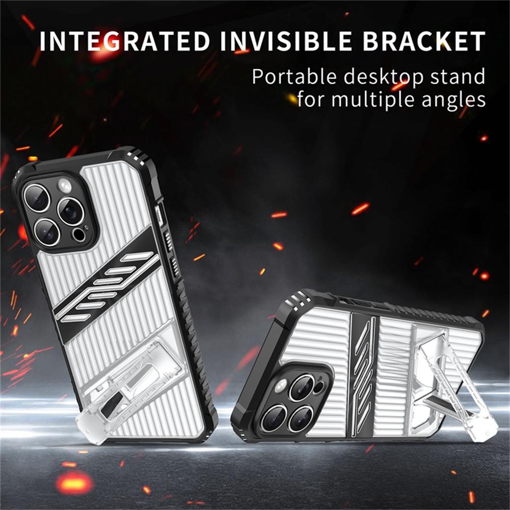 For iPhone 13 Pro Case Folding Kickstand PC+TPU Anti Drop Phone Cover Transparent Black
For iPhone 13 Pro Case Folding Kickstand PC+TPU Anti Drop Phone Cover Transparent Black
