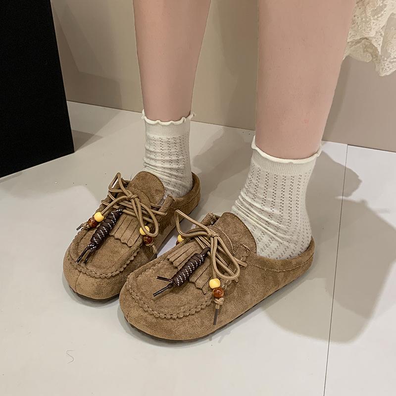 Fashion Retro Suede Fabric Slippers Women s Summer Beaded Casual Flat Shoes 2025 New Thick Slip on Mueller Slides Female Daily Loafers 35
Fashion Retro Suede Fabric Slippers Women s Summer Beaded Casual Flat Shoes 2025 New Thick Slip on Mueller Slides Female Daily Loafers 35