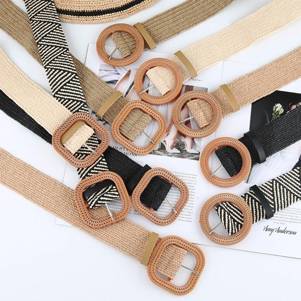 Square Buckle Straw Weave Belt Jeans Decoration Bohemian Wide Belt Retro Trouser Decoration style 5
Square Buckle Straw Weave Belt Jeans Decoration Bohemian Wide Belt Retro Trouser Decoration style 5