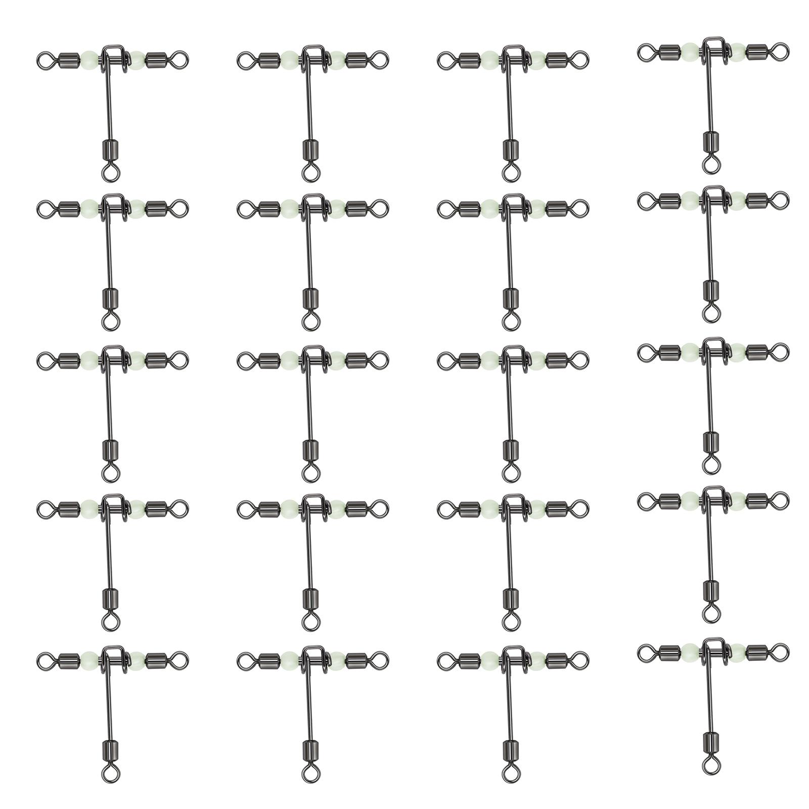 20Pcs Fishing Swivels Rig Swivels Fishing Tackle Line Swivels Rolling Swivels with Glow Beads
20Pcs Fishing Swivels Rig Swivels Fishing Tackle Line Swivels Rolling Swivels with Glow Beads