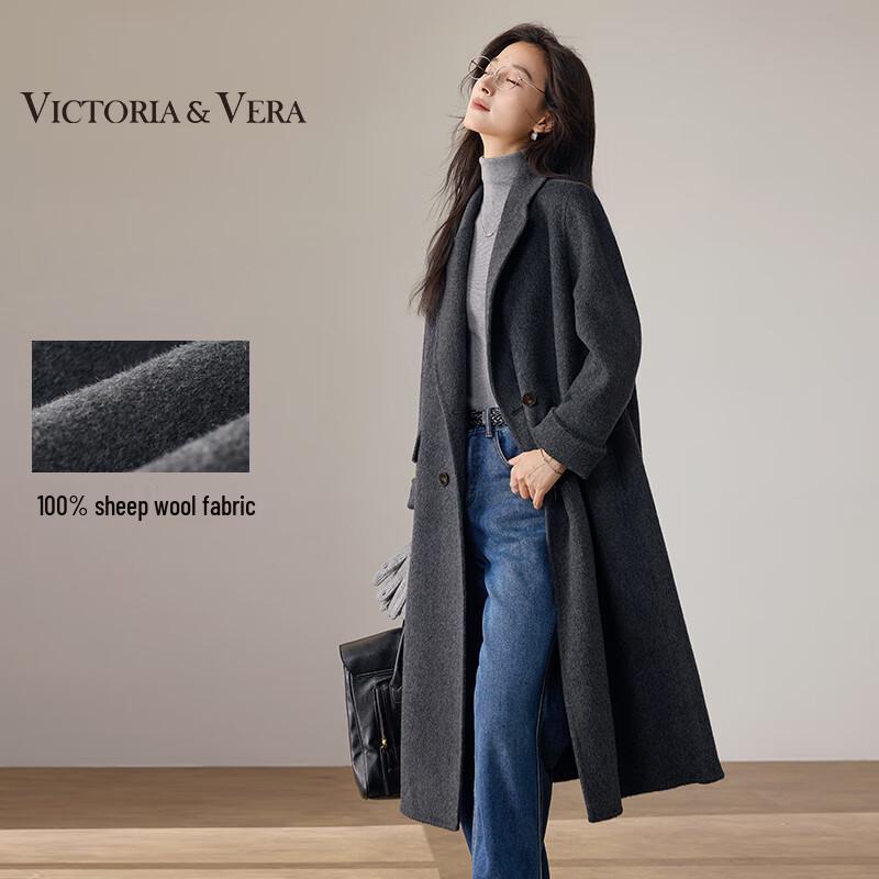 VICTORIA&VERA Женское длинное двубортное пальто из 100% шерсти XL
VICTORIA&VERA Женское длинное двубортное пальто из 100% шерсти XL