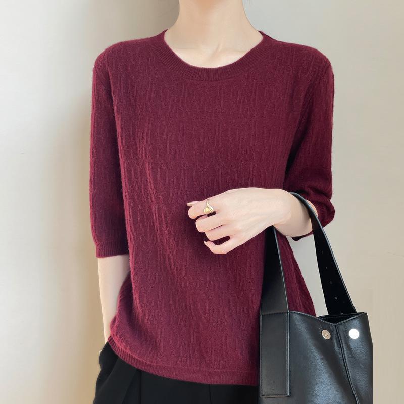 Женская свободная вязаная ажурная рубашка-пуловер с круглым вырезом 2025 XL (125-135 jin)
Женская свободная вязаная ажурная рубашка-пуловер с круглым вырезом 2025 XL (125-135 jin)