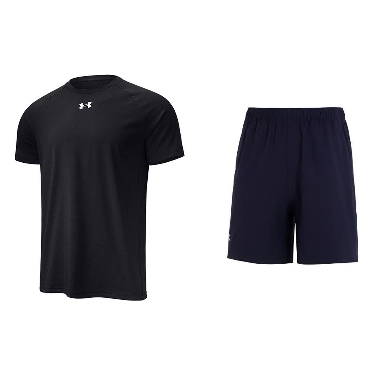 Under Armour Printed Letter Pullover Crew Neck T-Shirt And Elastic Waist Mid Rise Shorts Casual Sports Set Men sets 22500518-001+24500201-409 M
Under Armour Printed Letter Pullover Crew Neck T-Shirt And Elastic Waist Mid Rise Shorts Casual Sports Set Men sets 22500518-001+24500201-409 M
