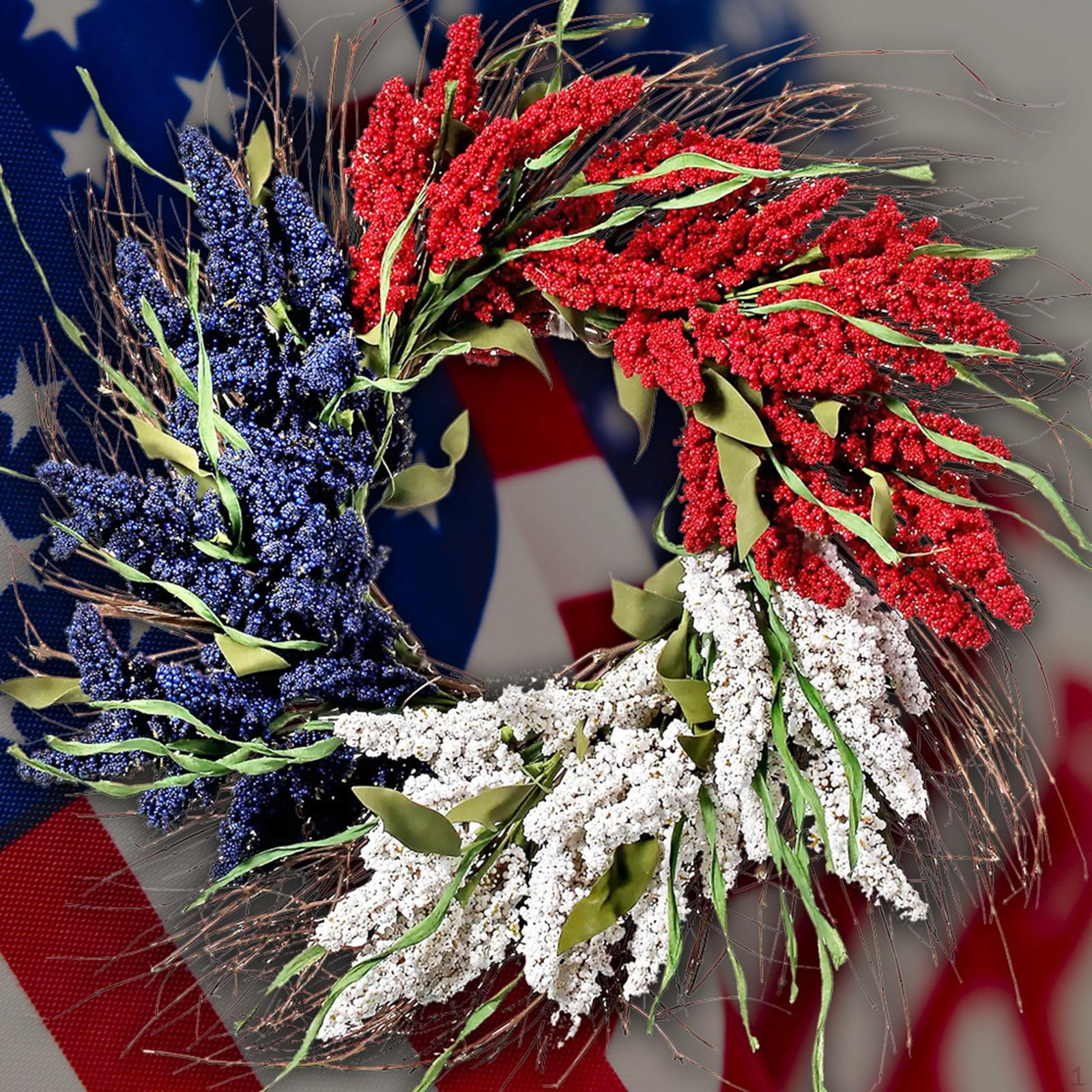 17.7in Patriotic Front Door Hanging Flag Wreath Garland Wreaths July 4th Independence Day Fireplace
17.7in Patriotic Front Door Hanging Flag Wreath Garland Wreaths July 4th Independence Day Fireplace