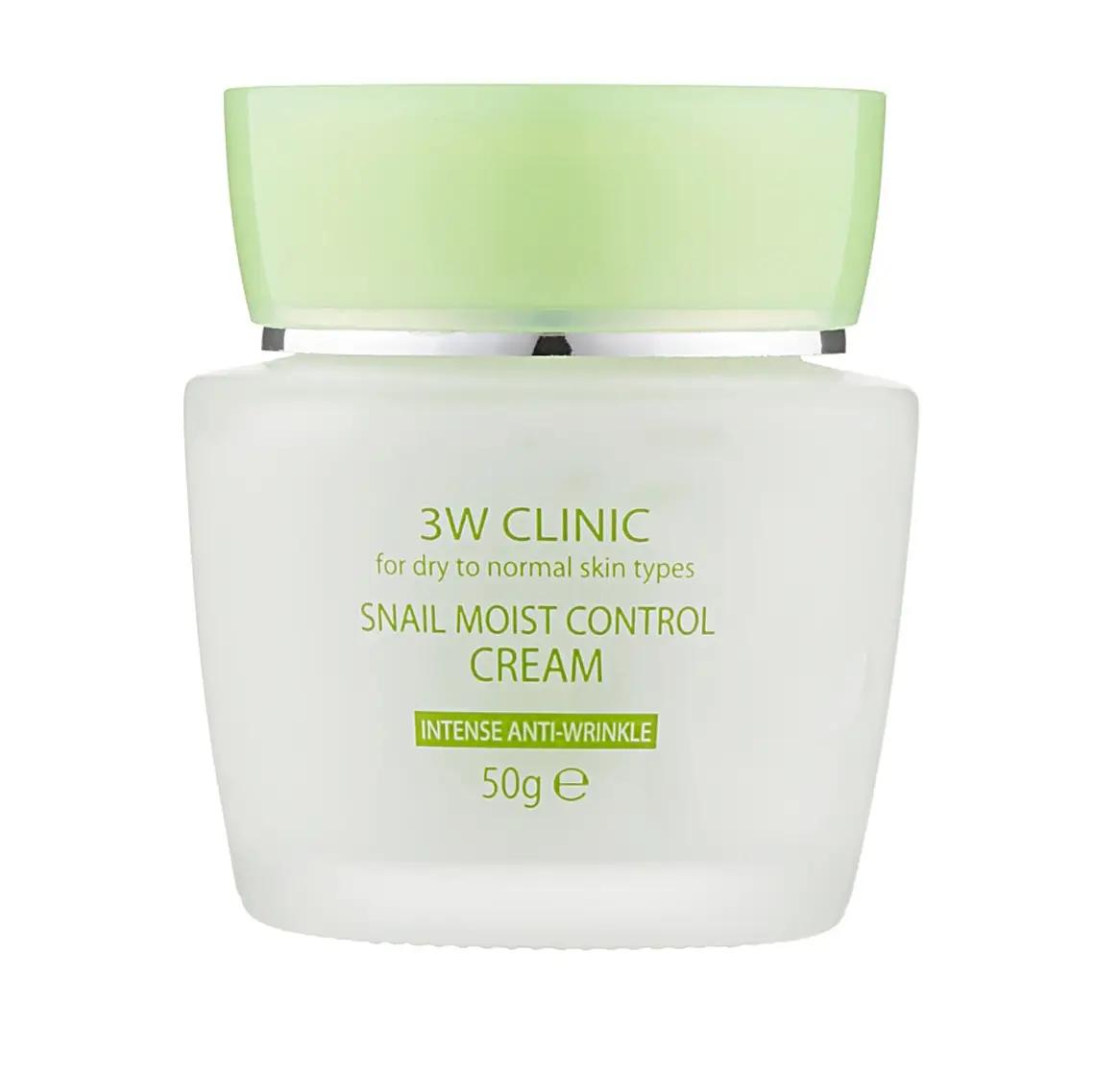 Увлажняющий крем для лица с улитковым муцином Snail Moist Control Cream 3W Clinic 50 г
Увлажняющий крем для лица с улитковым муцином Snail Moist Control Cream 3W Clinic 50 г