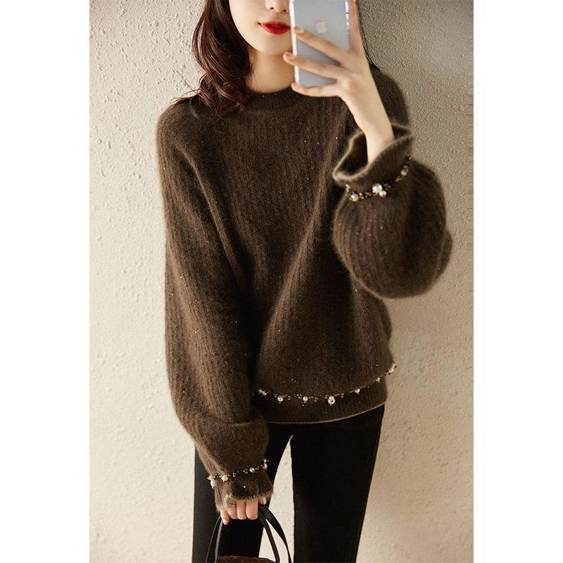 Starry Mist 2025 Autumn/Winter Women s Beaded Color Block Lace Round Neck Sweater M коричневий
Starry Mist 2025 Autumn/Winter Women s Beaded Color Block Lace Round Neck Sweater M коричневий