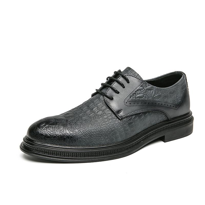 Autumn new British business dress casual shoes cowhide crocodile pattern pointed leather shoes men s leather shoes 44 сірий колір
Autumn new British business dress casual shoes cowhide crocodile pattern pointed leather shoes men s leather shoes 44 сірий колір