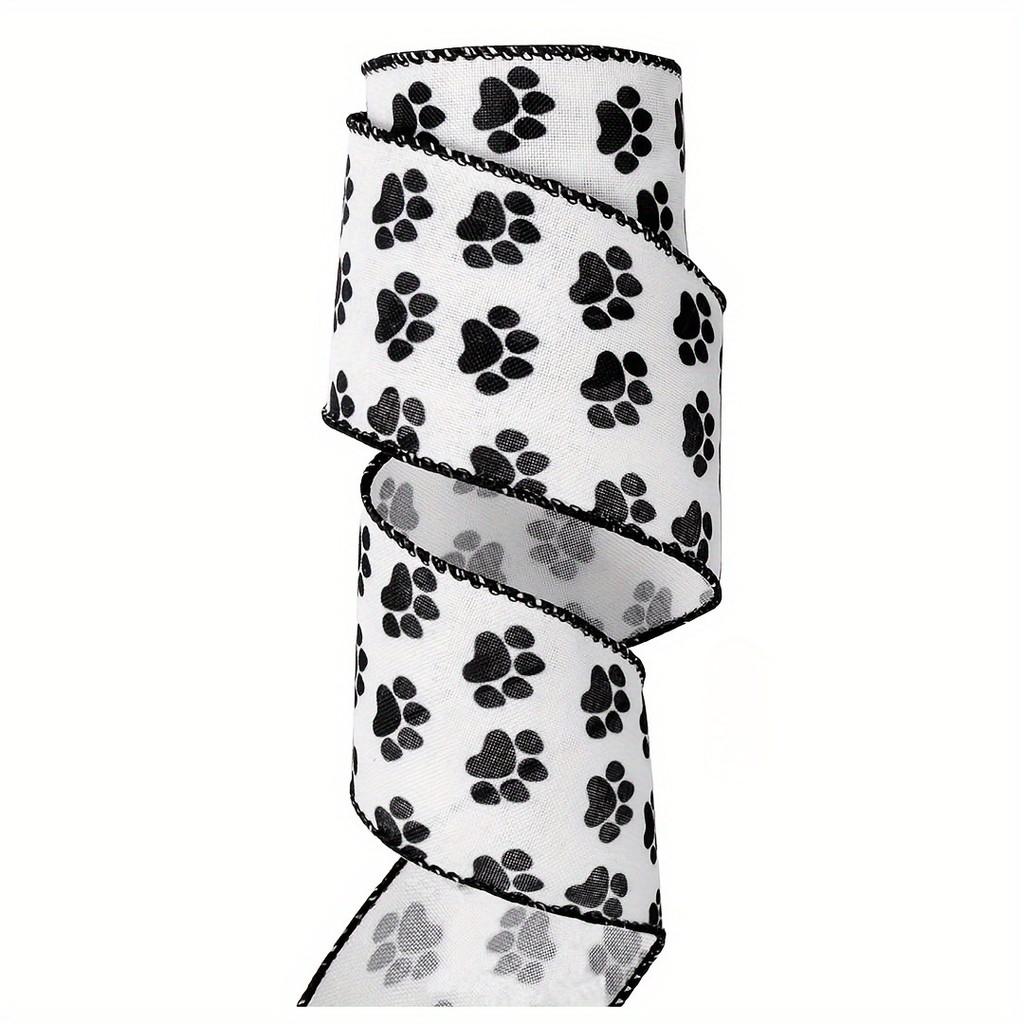 Highquality Satin White Ribbon Adorned With Black Paw Prints Ideal For Creative Crafts Petthemed White Black Paws
Highquality Satin White Ribbon Adorned With Black Paw Prints Ideal For Creative Crafts Petthemed White Black Paws