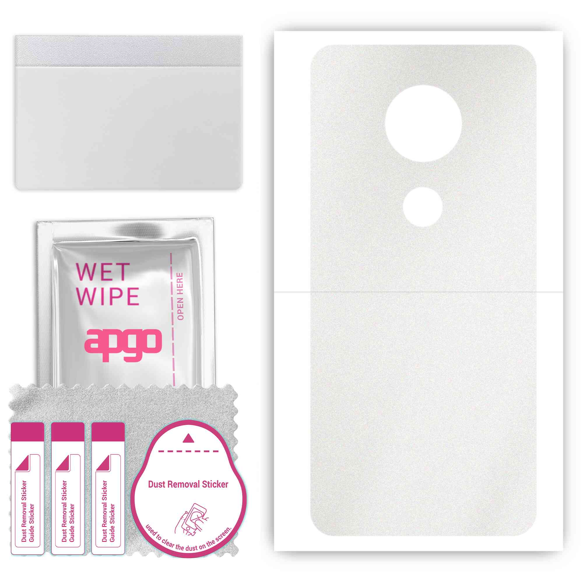 apgo Захисна наклейка Skin для задньої панелі, сумісна з Motorola Moto E5, Wrap Film, Foil, Vinyl - Pattern Matte Transparent
apgo Захисна наклейка Skin для задньої панелі, сумісна з Motorola Moto E5, Wrap Film, Foil, Vinyl - Pattern Matte Transparent