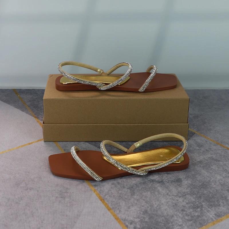 модные женские блестящие сандалии на плоской подошве с квадратным носком и блестящими тонкими полосками из сломанного бриллианта, летние туфли для женщин, удобные повседневные тапочки 37 золотой
модные женские блестящие сандалии на плоской подошве с квадратным носком и блестящими тонкими полосками из сломанного бриллианта, летние туфли для женщин, удобные повседневные тапочки 37 золотой