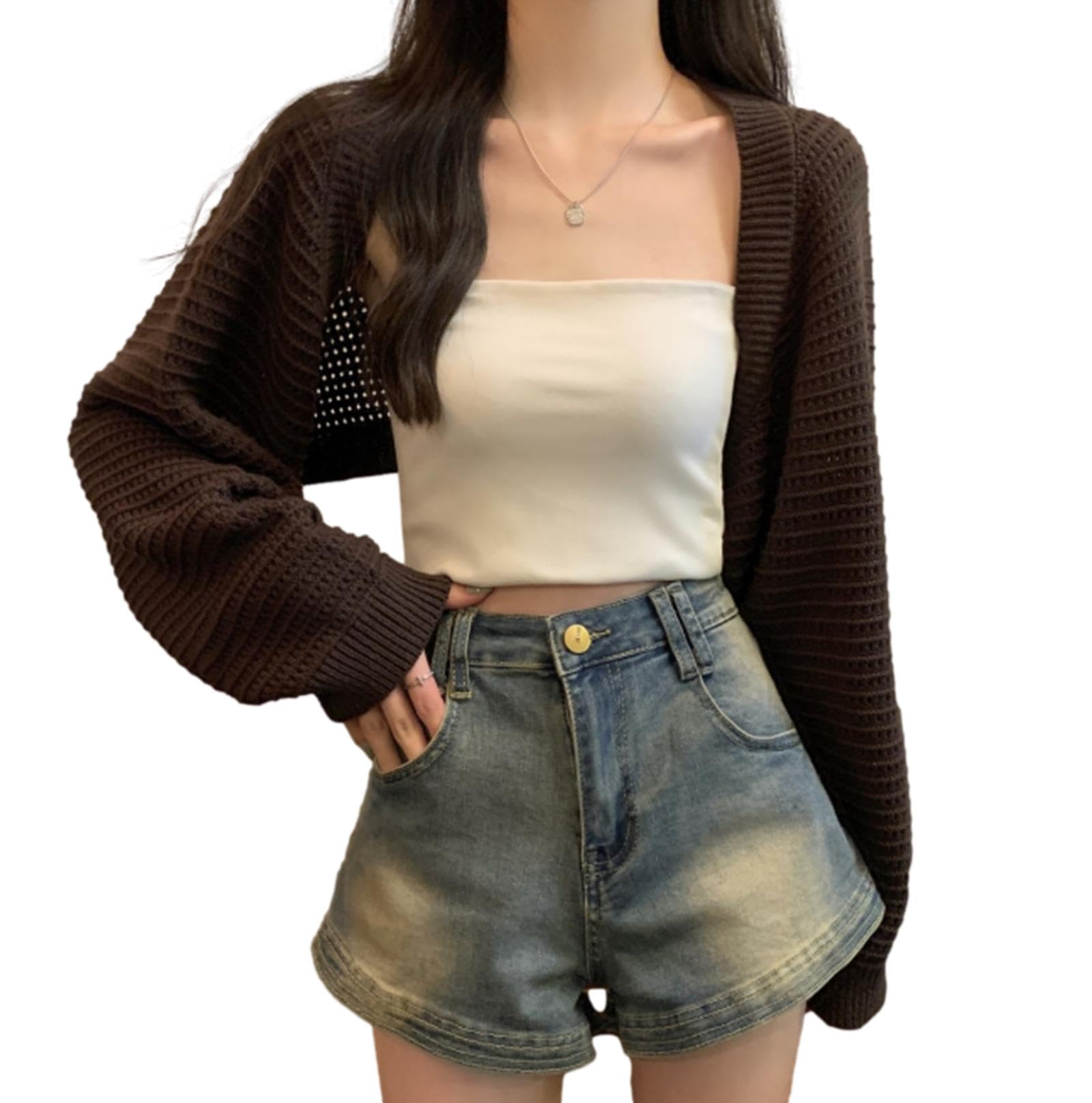 Short Mesh Cardigan Loose Air Conditioning and UV Long Dolman 4 One Size Fits Openwork Short Korean Showing Cute Cardigan Women s Bolero, Fit, Simple,
Short Mesh Cardigan Loose Air Conditioning and UV Long Dolman 4 One Size Fits Openwork Short Korean Showing Cute Cardigan Women s Bolero, Fit, Simple,