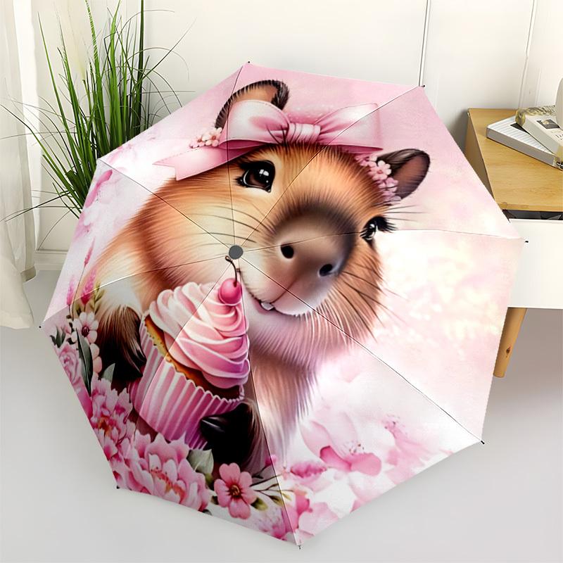 1pc Capybara Cupcake Automatic Opening/Closing Folding Umbrella with 8 Ribs,Windproof Portable Sunshade Umbrella Holiday gift yy260401038
1pc Capybara Cupcake Automatic Opening/Closing Folding Umbrella with 8 Ribs,Windproof Portable Sunshade Umbrella Holiday gift yy260401038