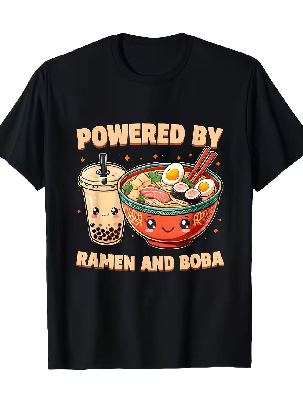 Men S Casual Black Short-Sleeve T-Shirt Featuring Ramen And Boba Prints L
Men S Casual Black Short-Sleeve T-Shirt Featuring Ramen And Boba Prints L