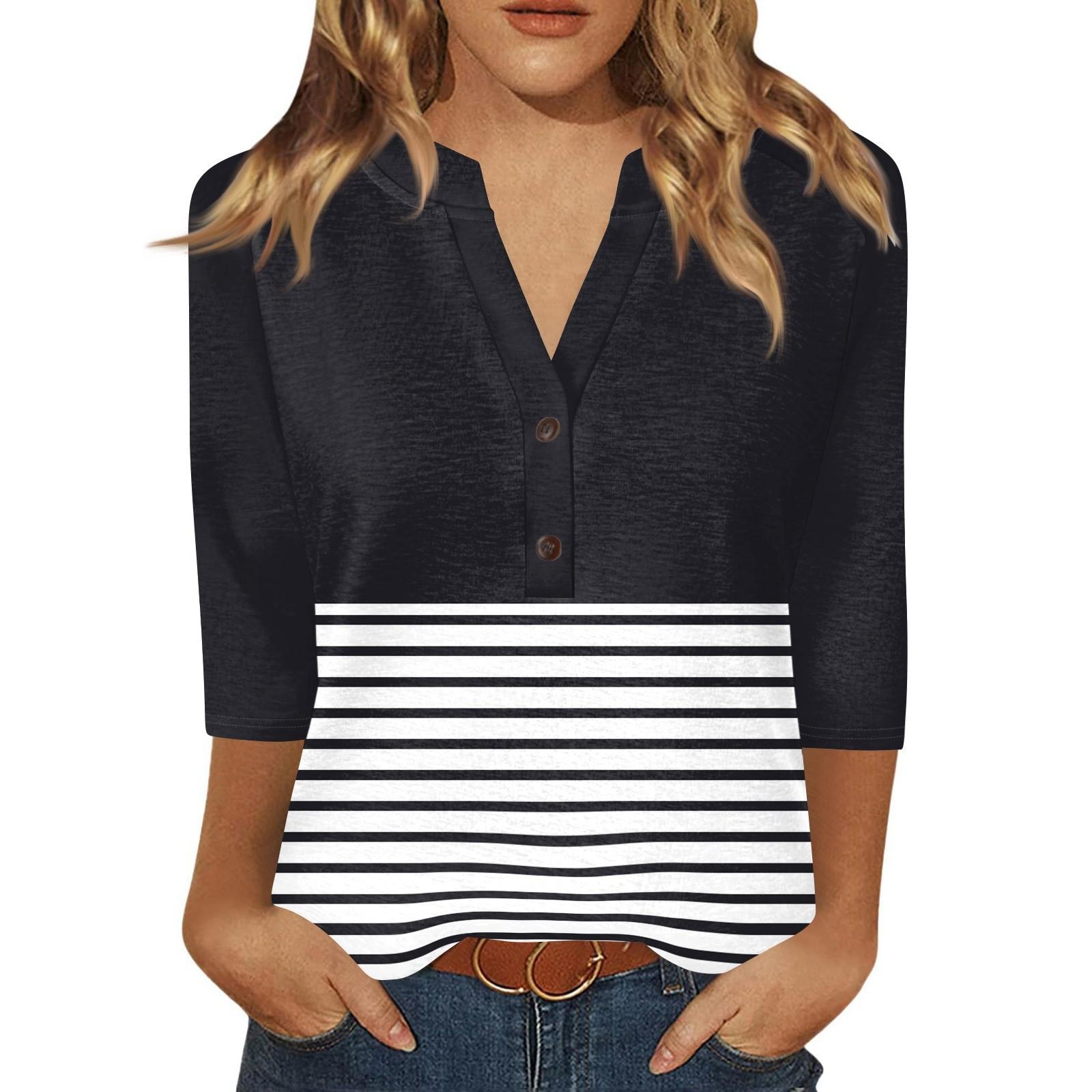 Жен. Футболка С принтом Пуговицы Рукав 3/4 Повседневные Выходные Мода Классический Классический V-образный вырез Обычный Верх S чёрный
Жен. Футболка С принтом Пуговицы Рукав 3/4 Повседневные Выходные Мода Классический Классический V-образный вырез Обычный Верх S чёрный