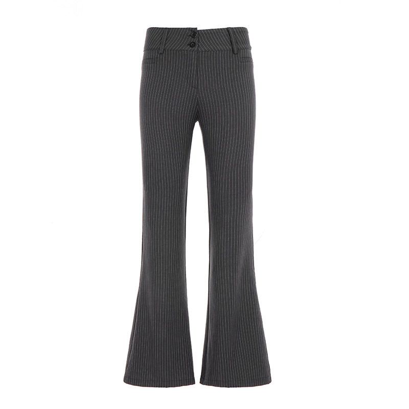 American-Style Chic Commuter Fashion Low-Waist Striped Flared Trousers 2026 Spring Basic Slim-Fit Casual Long Pants for Women Gray S
American-Style Chic Commuter Fashion Low-Waist Striped Flared Trousers 2026 Spring Basic Slim-Fit Casual Long Pants for Women Gray S