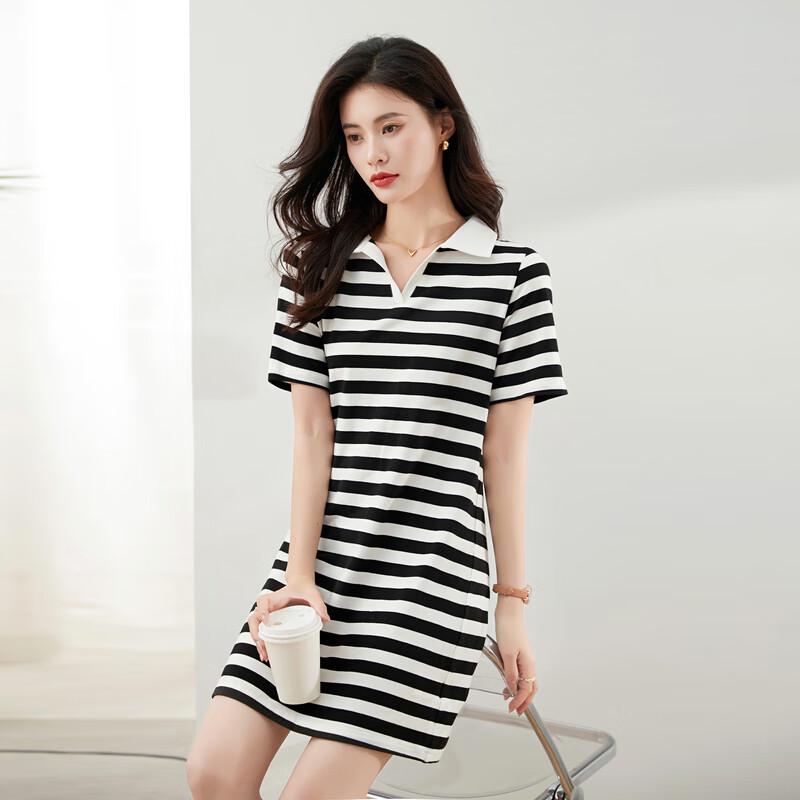 Iveni Women s Striped Half-Open Collar Polo Dress S
Iveni Women s Striped Half-Open Collar Polo Dress S