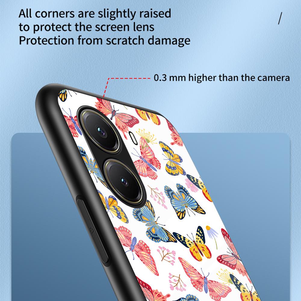 For Xiaomi Poco X7 Pro 5G/Redmi Turbo 4 5G Case Butterfly Pattern TPU+Tempered Glass Protective Phone Cover Phantom Butterfly
For Xiaomi Poco X7 Pro 5G/Redmi Turbo 4 5G Case Butterfly Pattern TPU+Tempered Glass Protective Phone Cover Phantom Butterfly