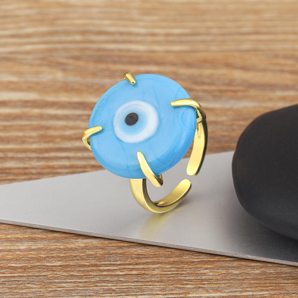Nidin Disk Shape Evil Eye Zircon Open Rings For Women Girls Vintage 5 Colors Choice Fashion Jewelry Women Party Gift Wholesale світло-синій колір
Nidin Disk Shape Evil Eye Zircon Open Rings For Women Girls Vintage 5 Colors Choice Fashion Jewelry Women Party Gift Wholesale світло-синій колір
