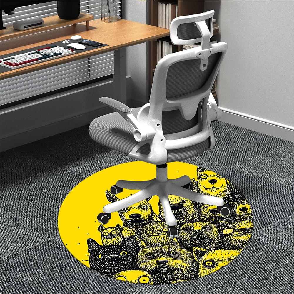 1PC Dogs Yellow Office Round Area Rug, Indoor Mat Suitable ForOffice, Under Office Chairs Bedroom Living Room Home Decor, Room Deco g088 80cm by 80cm
1PC Dogs Yellow Office Round Area Rug, Indoor Mat Suitable ForOffice, Under Office Chairs Bedroom Living Room Home Decor, Room Deco g088 80cm by 80cm
