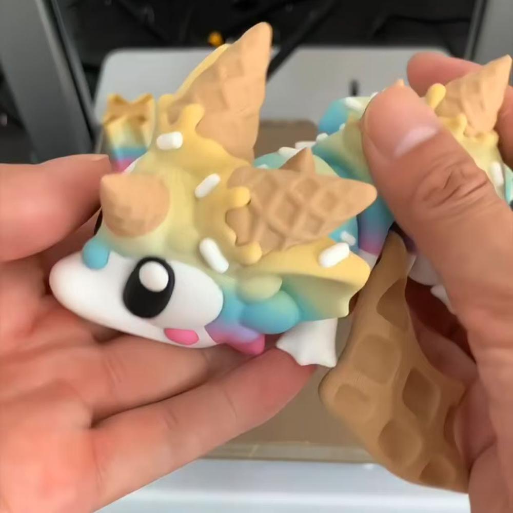3D Printed Blueberry Cheese Waffle Flying Dragon for Home Decoration Accessories Figure Room Decor Kids Gift
3D Printed Blueberry Cheese Waffle Flying Dragon for Home Decoration Accessories Figure Room Decor Kids Gift