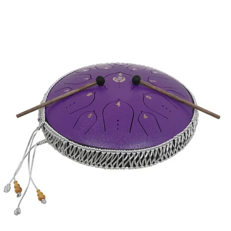 14 Inch 15 Tone Drum Steel Tongue Drum with Handbag Drumsticks Percussion Psychotherapy Meditation Instrument Gift for Beginner Фіолетовий
14 Inch 15 Tone Drum Steel Tongue Drum with Handbag Drumsticks Percussion Psychotherapy Meditation Instrument Gift for Beginner Фіолетовий