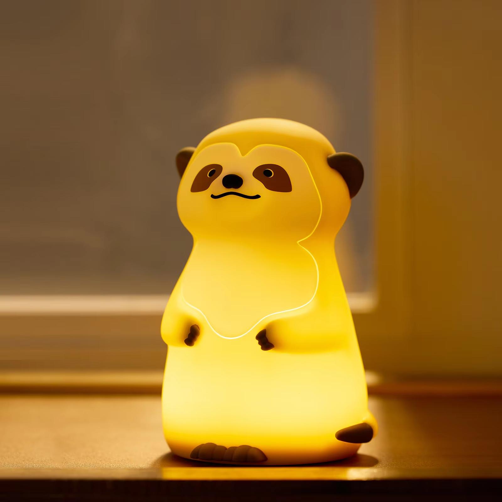 Silicone Dimmable Nursery Nightlight Rechargeable Meerkat Bedside Touch Night Lights For Kids Bedroom Decor Lighting
Silicone Dimmable Nursery Nightlight Rechargeable Meerkat Bedside Touch Night Lights For Kids Bedroom Decor Lighting