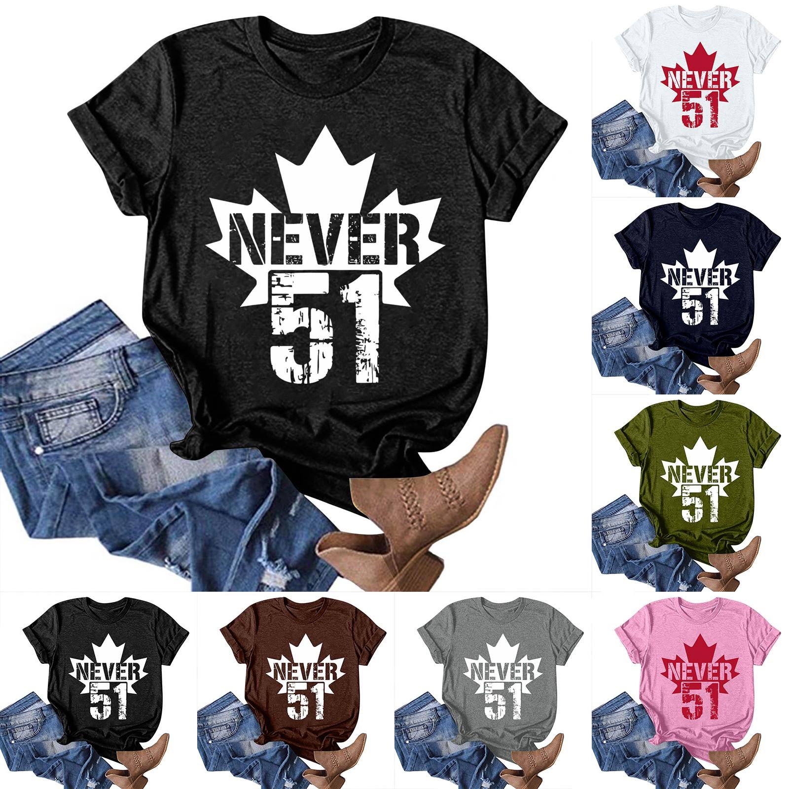 Women s Casual Fashion Street Slim Short Sleeve Canada Never 51 State Around T-Shirt Top S винний
Women s Casual Fashion Street Slim Short Sleeve Canada Never 51 State Around T-Shirt Top S винний