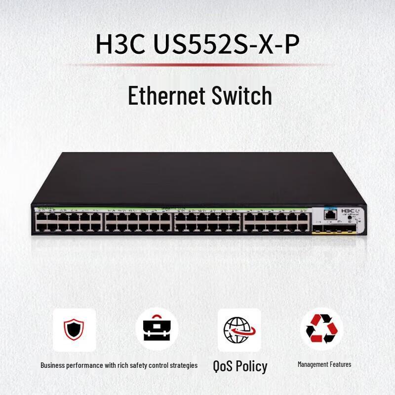H3C US552S-X-P 48-Port PoE+ Gigabit Smart Managed Network Switch
H3C US552S-X-P 48-Port PoE+ Gigabit Smart Managed Network Switch