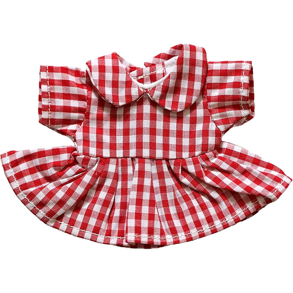 Retro Country Dress 10cm Plush Costume Red Checkered Outfit for Dolls Kpop Accessories
Retro Country Dress 10cm Plush Costume Red Checkered Outfit for Dolls Kpop Accessories
