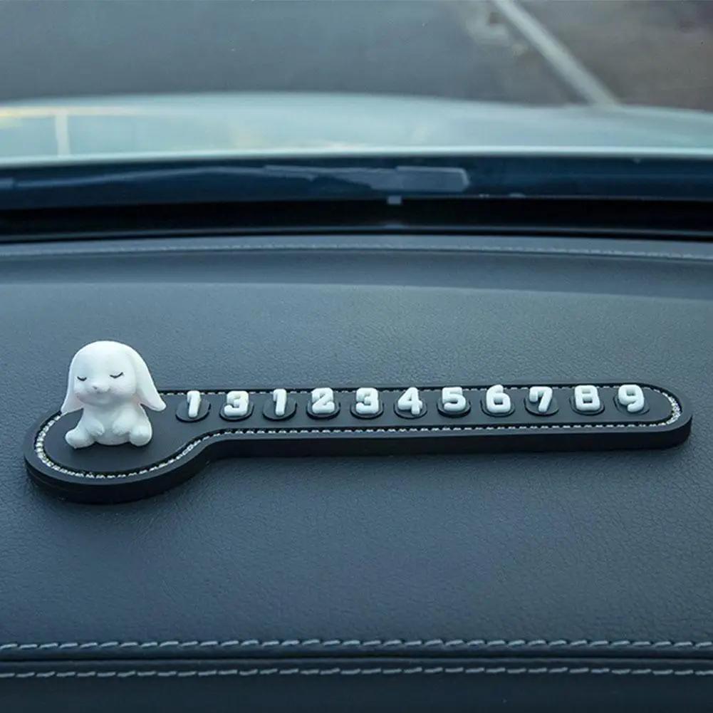 Phone Number In Car Temporary Stop Sign Multifunctional Parking Temporary License Plate Prompt Cartoon Bunny Decoration Car M0B1
Phone Number In Car Temporary Stop Sign Multifunctional Parking Temporary License Plate Prompt Cartoon Bunny Decoration Car M0B1